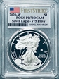 2020-W  $1 Silver Eagle - v75 Privy First Strike PR70DCAM