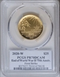 2020-W $25 End of World War II 75th Anniv.  First Strike PR70DCAM