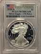 2020-W  $1 Silver Eagle - v75 Privy First Strike PR70DCAM