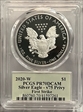 2020-W  $1 Silver Eagle - v75 Privy First Strike Minuteman PR70DCAM