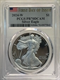 2024-W  $1 Silver Eagle First Day of Issue PR70DCAM