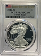 2024-W  $1 Silver Eagle First Day of Issue PR70DCAM