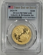 2024-W $100 Liberty & Britannia Au First Day of Issue PR70DCAM