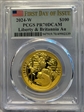 2024-W $100 Liberty & Britannia Au First Day of Issue PR70DCAM