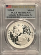 2024-P Medal Liberty & Britannia Ag First Day of Issue PR70DCAM