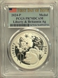 2024-P Medal Liberty & Britannia Ag First Day of Issue PR70DCAM