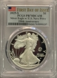2025-S $1 Silver Eagle w/ U.S. Navy Privy 250th Anniversary First Day of Issue PR70DCAM