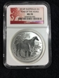 2002 $1 Australian Lunar Dollar Year of the Horse MS70