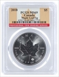 2018 $5 Maple Leaf Ag MS69