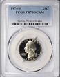 1974-S 25C PR70DCAM
