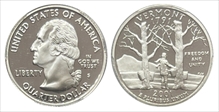 2001-S 25C Vermont Silver PR70DCAM