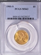 1901-S $5 MS63