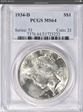 1934-D $1 MS64