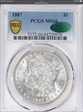 1887 $1 MS66