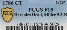 1786 CT 1/2P Hercules Head, Miller 5.3-N F15BN