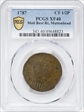 1787 CT 1/2P Mail Bust Rt, Muttonhead XF40BN