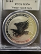 2014-P $1 Wedge Tailed Eagle Mercanti Signature MS70