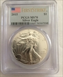 2015 $1 Silver Eagle First Strike MS70