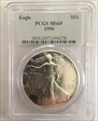 1990 $1 Silver Eagle MS69