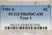 1981-S 5C Type 1 PR69DCAM