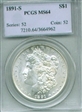 1891-S $1 MS64
