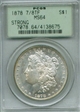 1878 7/8TF $1 Strong MS64