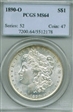 1890-O $1 MS64