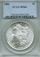 1886 $1 MS66