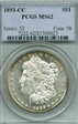 1893-CC $1 MS62