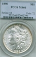1898 $1 MS66