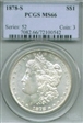 1878-S $1 MS66