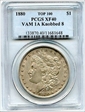 1880 $1 VAM 1A Knobbed 8 XF40