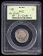 1883 5C No CENTS MS63