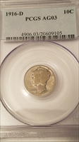 1916-D 10C AG3
