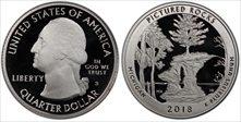 2018-S 25C Pictured Rocks NP PR70DCAM