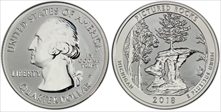 2018-S 25C Pictured Rocks NP-Silver Rev PR 50th Anniversary Set First Strike PR70