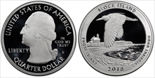 2018-S 25C Block Island NP-Silver Limited Edition Proof Set PR70DCAM