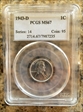 1943-D 1C MS67