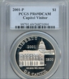 2001-P $1 Capitol Visitor PR69DCAM
