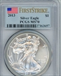 2013 $1 Silver Eagle First Strike MS70