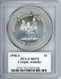 1998-S $1 Crispus Attucks MS70