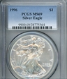 1996 $1 Silver Eagle MS69