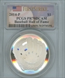 2014-P $1 Baseball Hall of Fame First Strike PR70DCAM