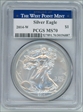 2014-W $1 Burnished Silver Eagle SP70