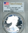 2018-W $1 Silver Eagle First Strike PR70DCAM