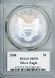 2008 $1 Silver Eagle Premier LE 1 of 2,500 MS70