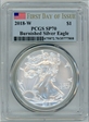 2018-W $1 Burnished Silver Eagle First Day of Issue SP70