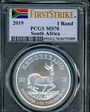 2019 1 Rand Krugerrand Silver First Strike MS70