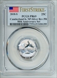 2018-S 25C Cumberland Is. NP-Silver Rev PR 50th Anniversary Set First Strike PR69