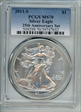 2011-S $1 Silver Eagle 25th Anniversary Set MS70